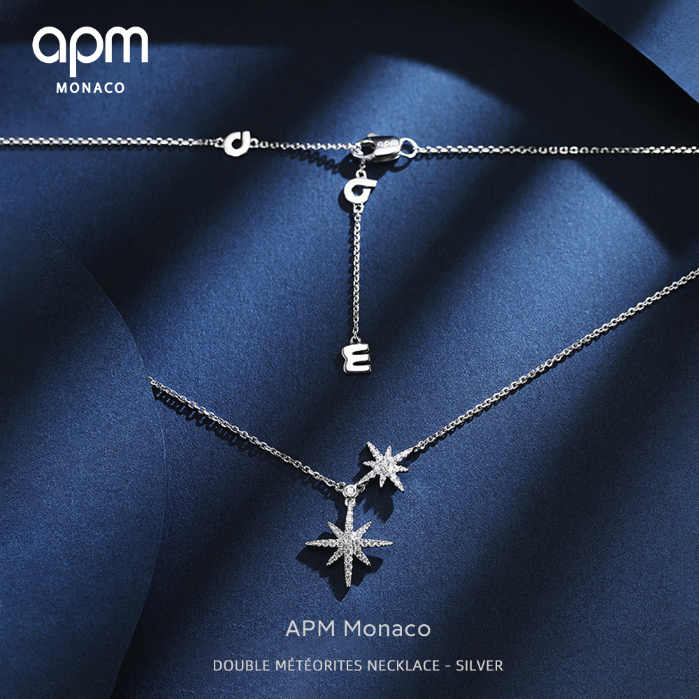 APM Monaco六芒星项链女925纯银轻奢小众锁骨链坠链圣诞礼物正品