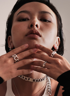 【新年礼物】APM Monaco密镶链环戒指镶钻高级时尚轻奢男女款