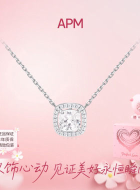 APMMonaco小码方形银项链送女友