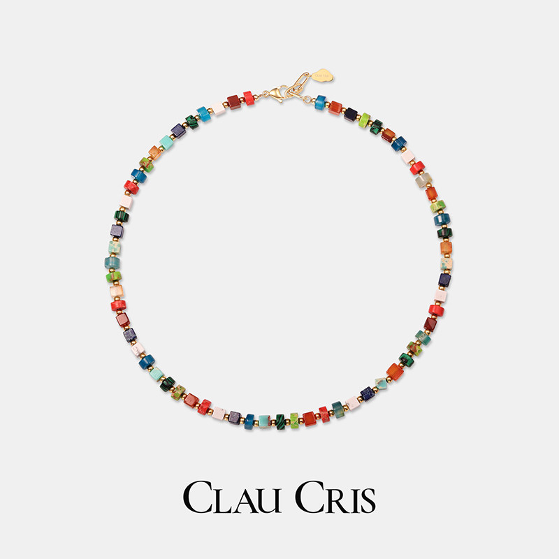 ClauCris多巴胺彩虹项链女款