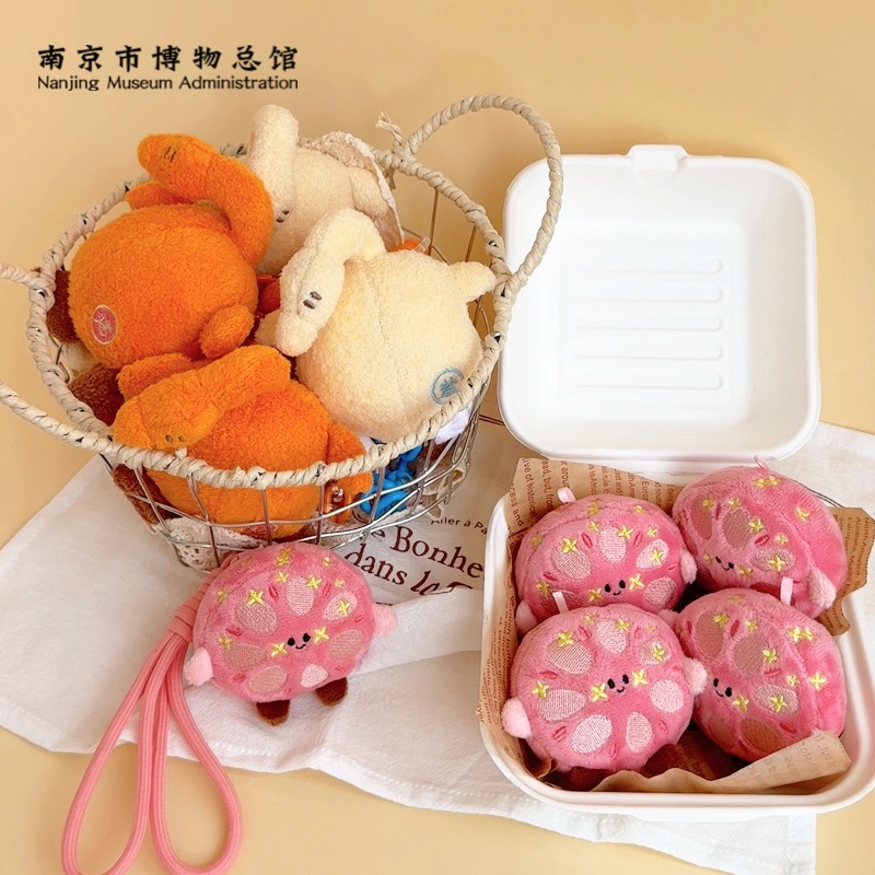 南京博物馆文创纪念品南京美食主题毛绒玩偶包包挂件蜜汁藕盐水鸭