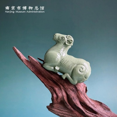南京六朝博物馆文创立体冰箱贴六朝青瓷系列青瓷羊南京摆件伴手礼
