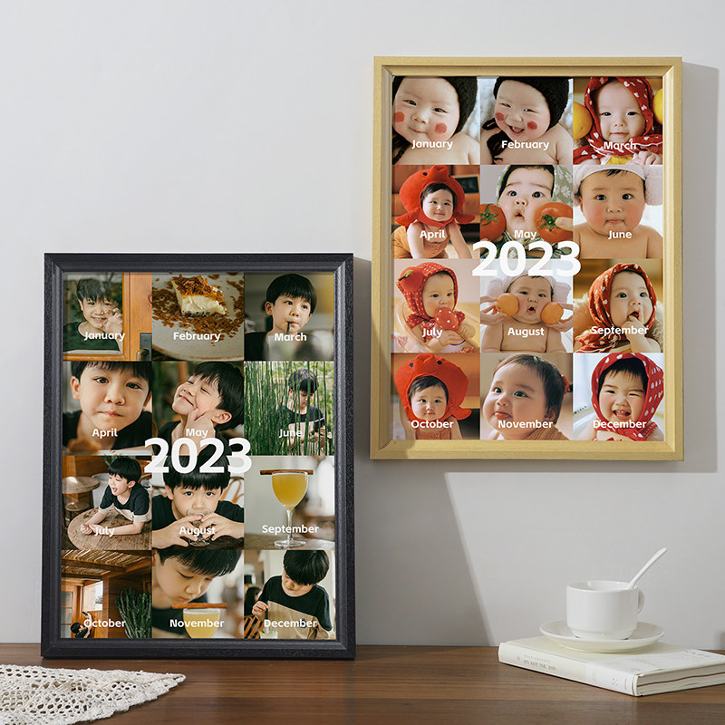 创意宝宝周岁纪念拼图相框照片定制diy打印儿童成长相片摆台挂墙,家居饰品,相框/画框,淘宝优惠券,粉丝福利购,淘宝优惠卷