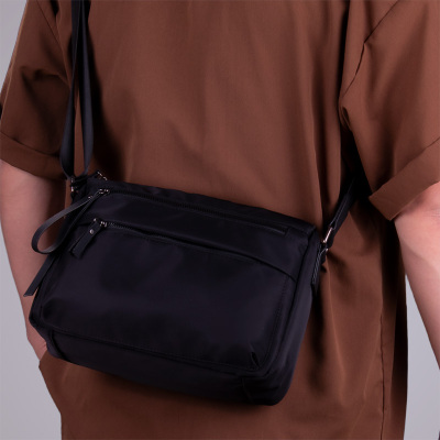 帆布单肩包男小号背包休闲斜挎包