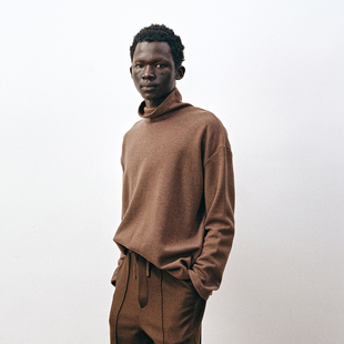 「秋冬新品 空气羊毛Lofty 」SageSalt高领宽松熟褐色打底4004BR