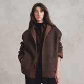 SageSalt 青果领两面穿羊毛男女双面呢夹克 6032BR