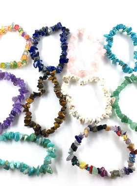 水晶不规则女士弹力绳学生手串