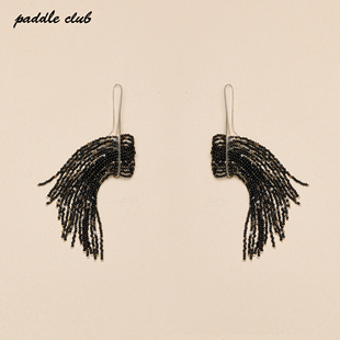 paddle club 天然石流苏耳环