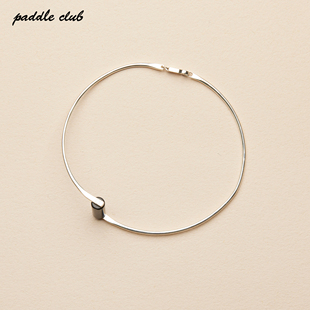 paddle club 银圈石珠转轴项圈