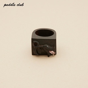 paddle club 手工雕刻马蹄莲方木戒