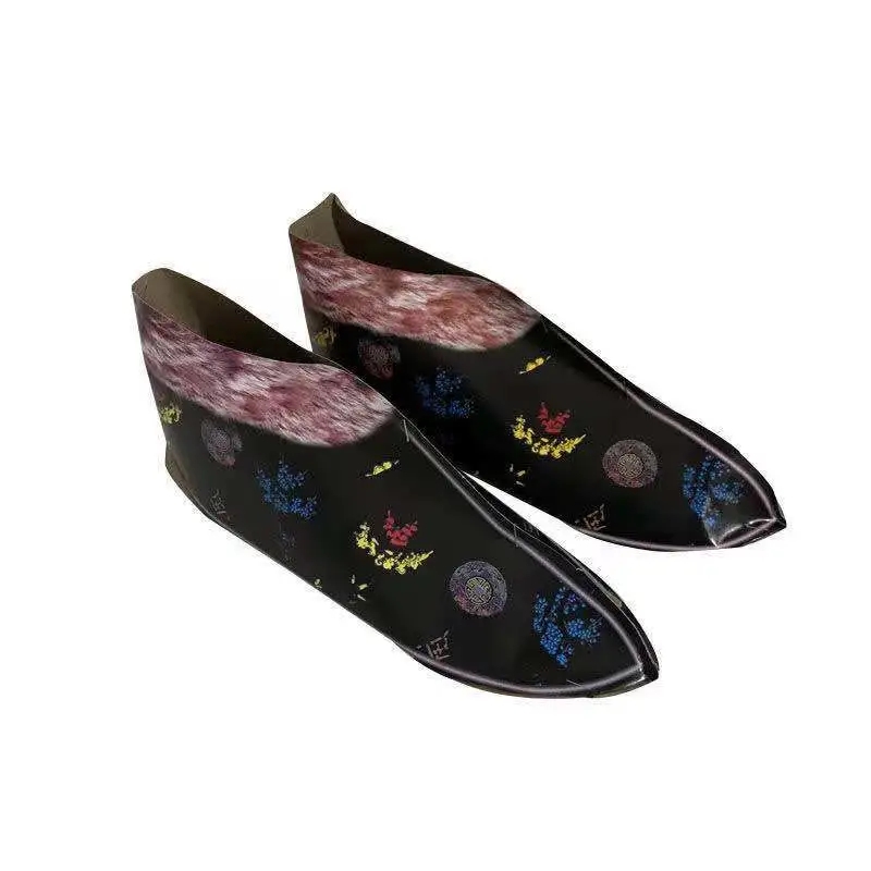 710双男女纸扎棉鞋烧纸祭祀上坟十一寒衣节成品纸鞋老式火纸大全