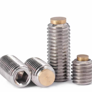 304不锈钢铜头紧定螺丝缓冲机米顶丝凸端限位止动基米柱塞机螺钉