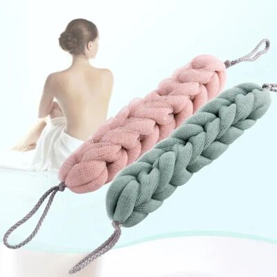 Flower Mesh Shoulder Scrubber Long Sponge Body Back Bath Spo