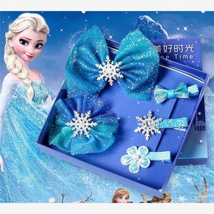 frozen elsa princess hair bow clips set girls accessory gift