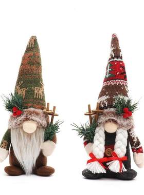 2023 Christmas American Country Style Knitting Hat Faceless