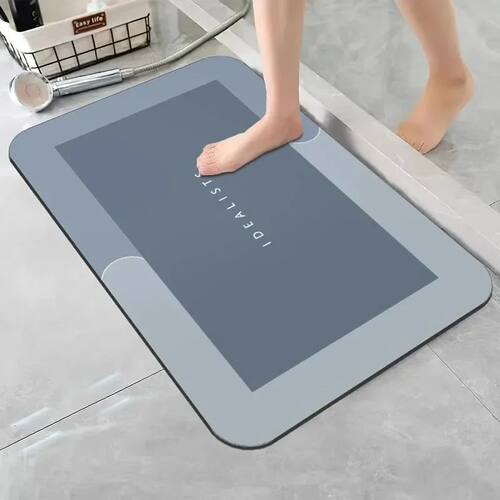 Diatomaceous Earth Bath Mat Super Absorbent Non Slip Fast Dr