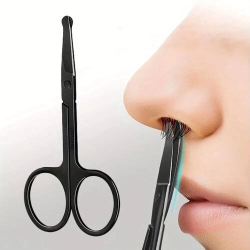Precision Round Head Trimming Scissors - Nose Hair Grooming