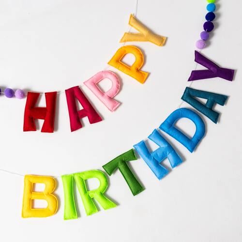 [Colorful Birthday Banner] Rainbow Colorful Happy Birthday B