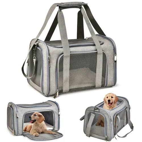 Dog Carrier Bag Soft Side Backpack Cat Pet Carriers Dog Trav