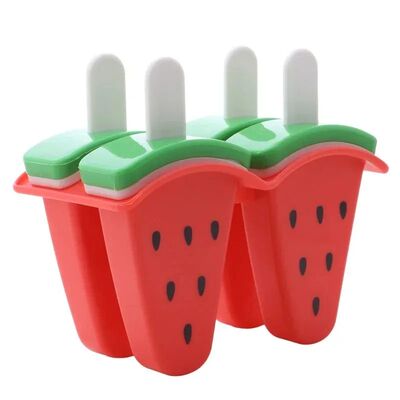 4 Pcs Popsicles Mold Fruit Ice Pop Mold Reusable Popsicle Ma