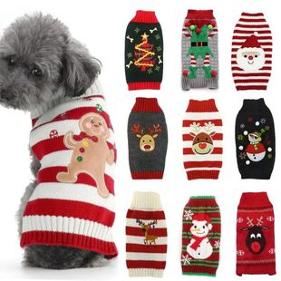 Dog Sweater Christmas Winter Warm Dog Clothes Xmas Outfit fo