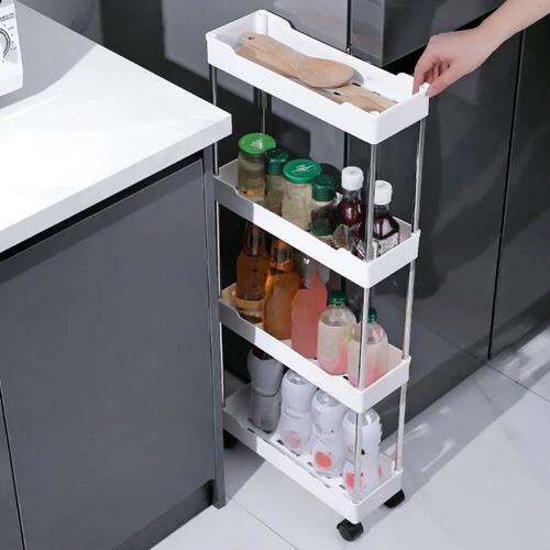 Push Trolley Shelf Floor Multi-layer Bathroom Bathroom Crevi