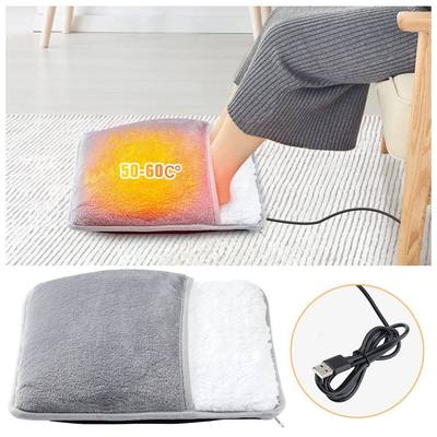 Winter Electric Foot Heating Pad USB Charging Soft Plush Was