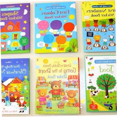stcker book 英文贴纸书 幼儿园手工儿童场景贴贴画绘本