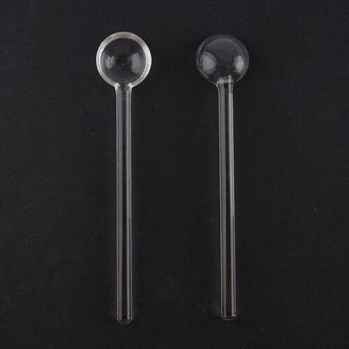 Long Handle Glass Teaspoon Tableware Transparent Coffee Stir