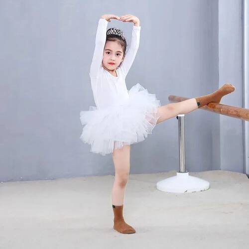 Baby Leotards for Girls Dress Tutu Ballet Practice Uniform D