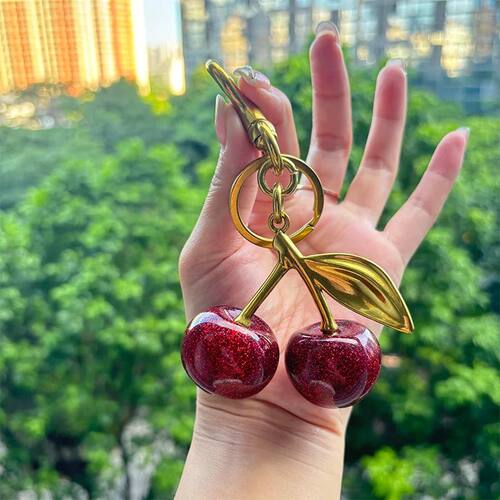 Cherry Charm Handbag Pendant Keychain for Women's Exquisite