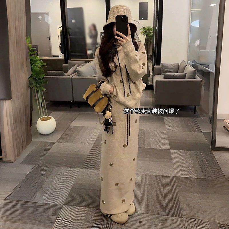 今年超百搭好看慵懒休闲套装冬季新款宽松上衣长款半身裙子两件套,女装/女士精品,时尚套装,淘宝优惠券,粉丝福利购,淘宝优惠卷