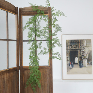 饰植物 仿真绿植高级感蕨叶藤条塑料花家居壁挂阳台空调管道缠绕装