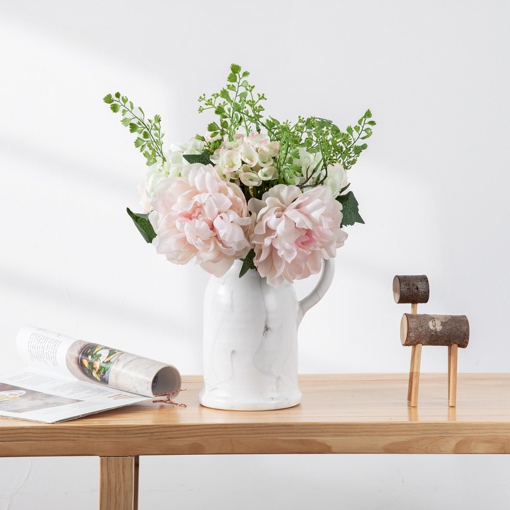 家居装饰牡丹绣球束婚庆ins风厂家跨境假花仿真花dy1-795