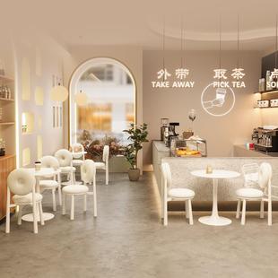 奶油風甜甜圈餐椅咖啡廳桌椅主題餐廳凳子甜品奶茶店小吃店椅子