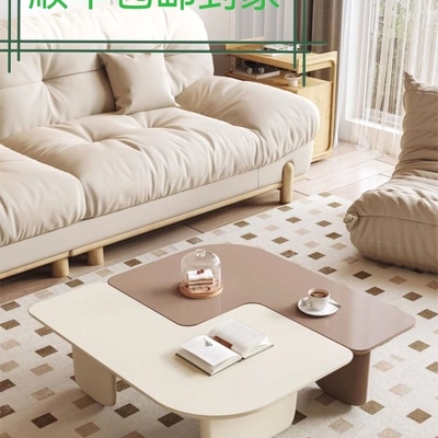茶几客厅2024新款广东佛山小型极简中古风设计师款边几可移动法式