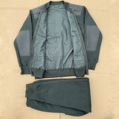 户外运动防寒保暖耐磨绿色绒衣绒裤拉链式棉衣裤绒衣裤男士