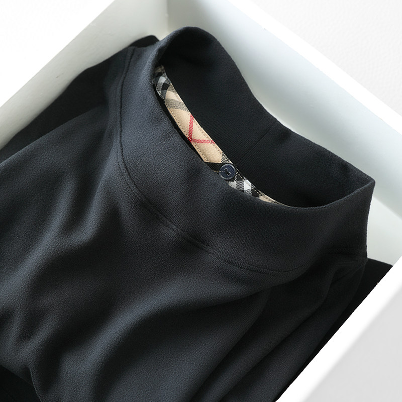 젊은이들은 그것을 좋아합니다. 무엇을 기다리고 있습니까? 티셔츠 남성용 양면 독일 벨벳 미드 칼라 바닥 셔츠 따뜻한 긴팔