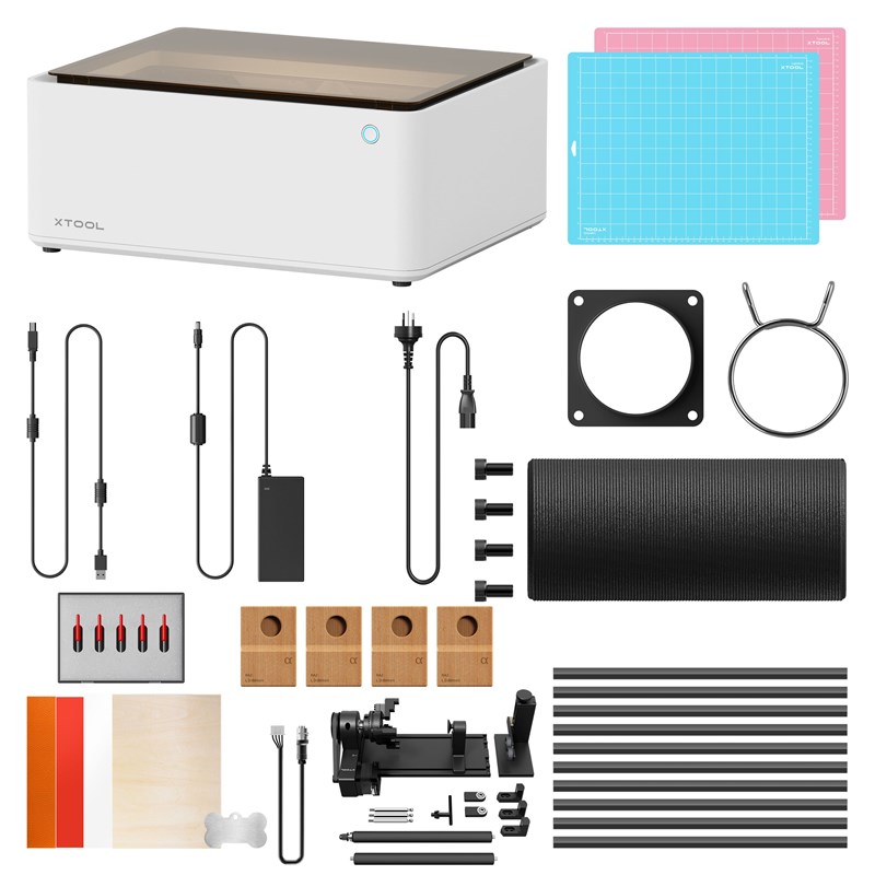 xTool M1叶雕激光雕刻机小型亚克力切割机全自动打标机台式刻字机