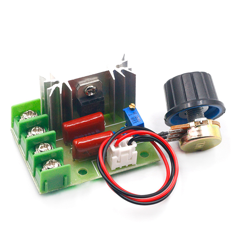 2000W可控硅调速器电机220V大功率电子调压调光调温 外接电位器