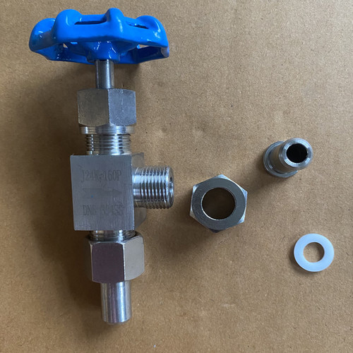 不锈钢直角式压力表截止阀全304材质 GJ24W-160P-DN10