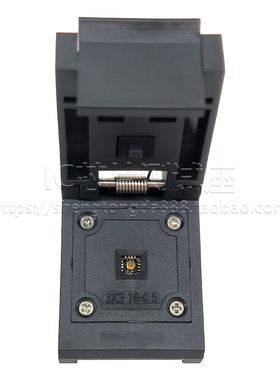 芯片测试座QFN16转DIP16带板老化测试座/QFN3X3-16L(0.5)烧录座