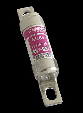 圆管螺栓连接式RGS4快速熔断器AC690V100A半导体设备熔芯50A/75A