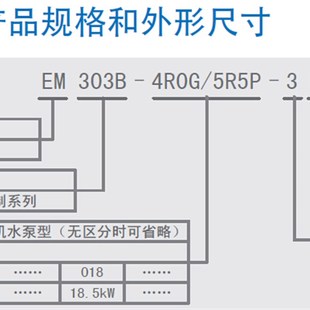 全新正弦变频器 015 EM303B 380V 15KW