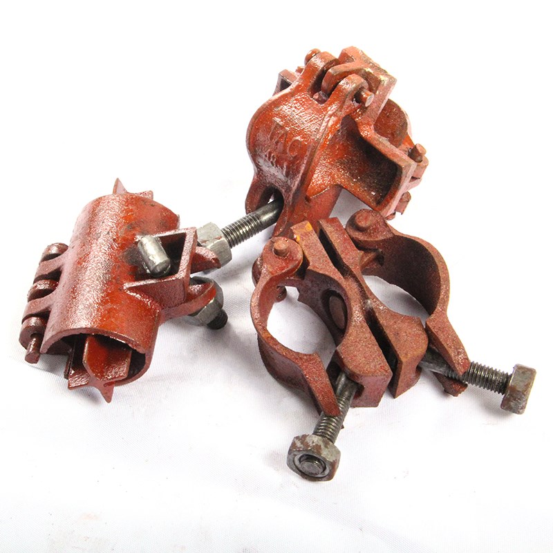 建筑扣件48钢管外架十字转向y连接旋转卡扣直角固定脚手架玛钢扣