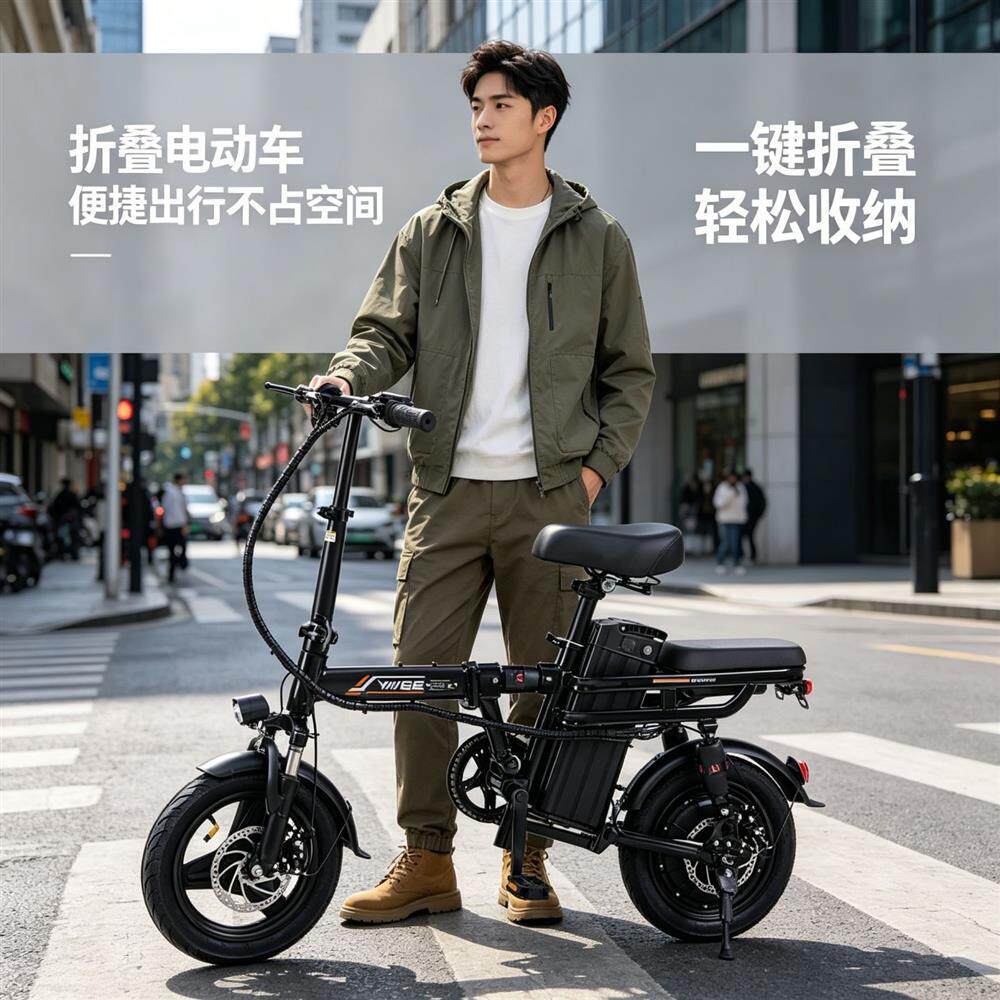 折叠电动自行车代驾电动车新国标锂电超轻便携户外小型代步电瓶车