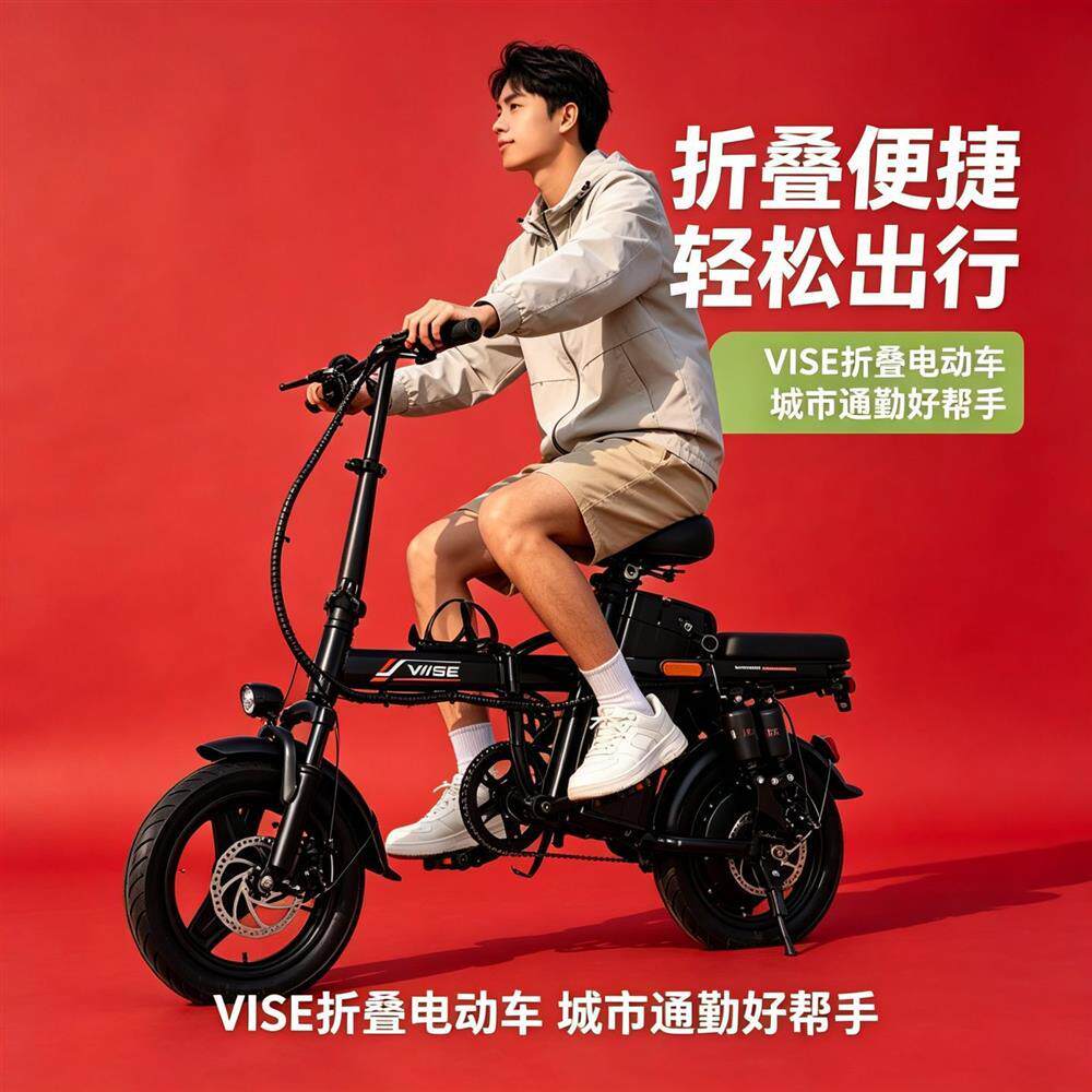折叠电动自行车代驾超轻便携新国标小型助力代步电瓶车户外轻便车