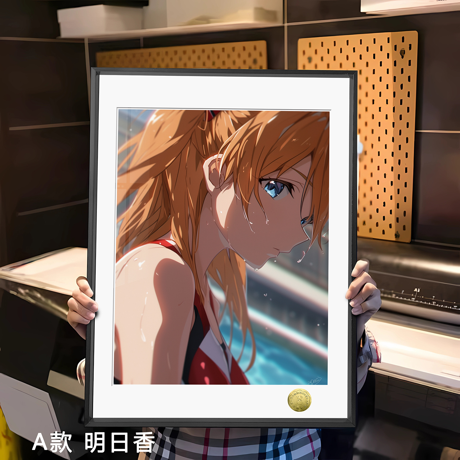 EVA明日香凌波丽真希波水着泳装艺术特写机甲动漫热血周边装饰画