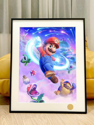 银河马里奥超级玛丽超级马力欧兄弟Super Mario碧姬动漫装饰画