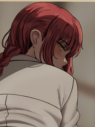 星空《跪姿玛奇玛》Makima电锯人链锯人支配恶魔装饰画